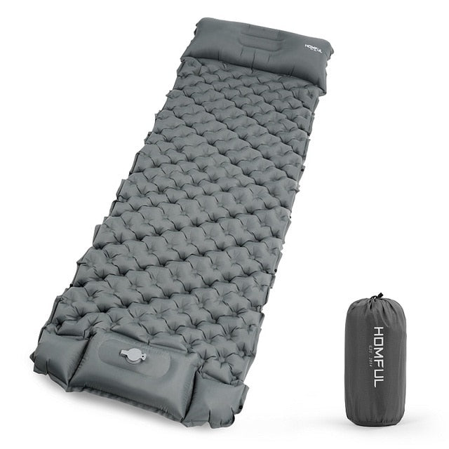 Sleeping Pad Camping Inflatable Mattress with Pillows Travel Mat Folding Bed Ultralight