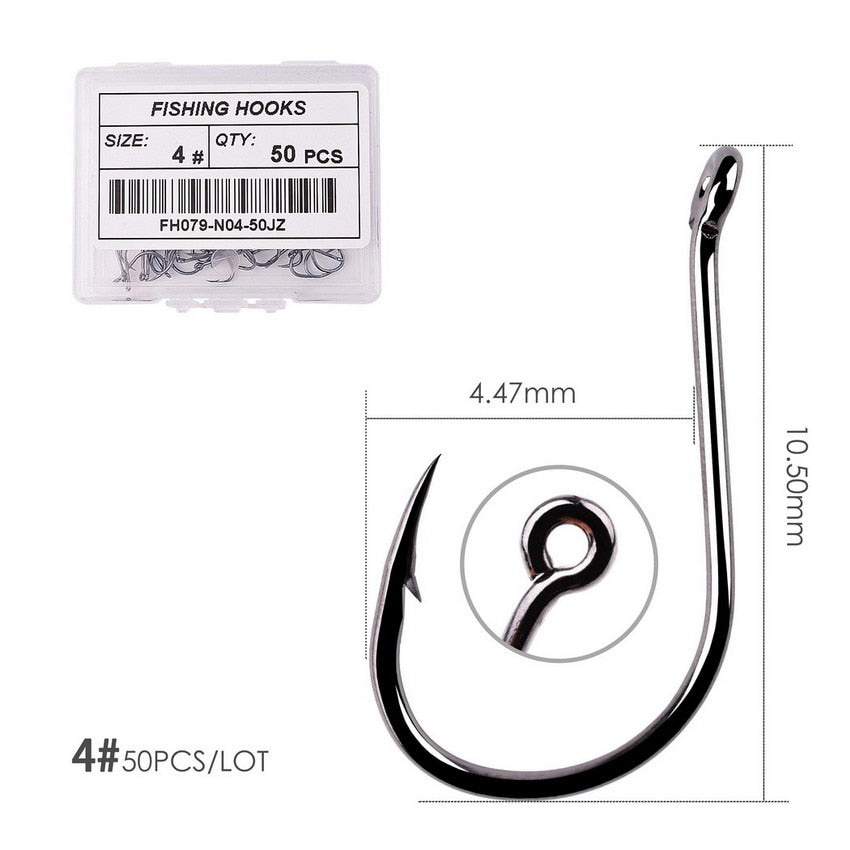 Circle Carp Eyed Fishing Hook Size 2-22# Ring eye Japan Fishhooks Fishing Hooks Single