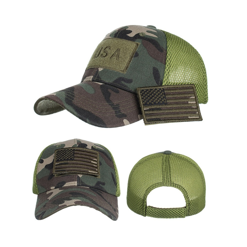 Baseball Caps Men Summer Mesh Military Army Caps Hiking Hunting Cap Hats