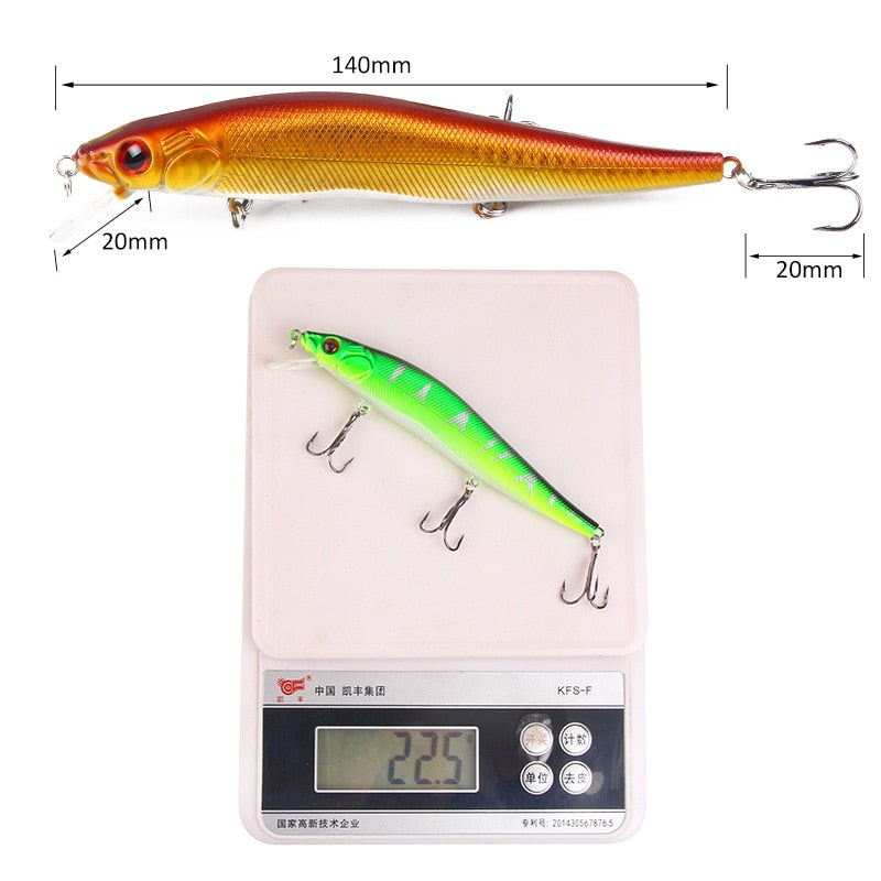 Minnow Fishing Lures Wobbler Hard Baits Crankbaits ABS Artificial Lure For Bass Pike