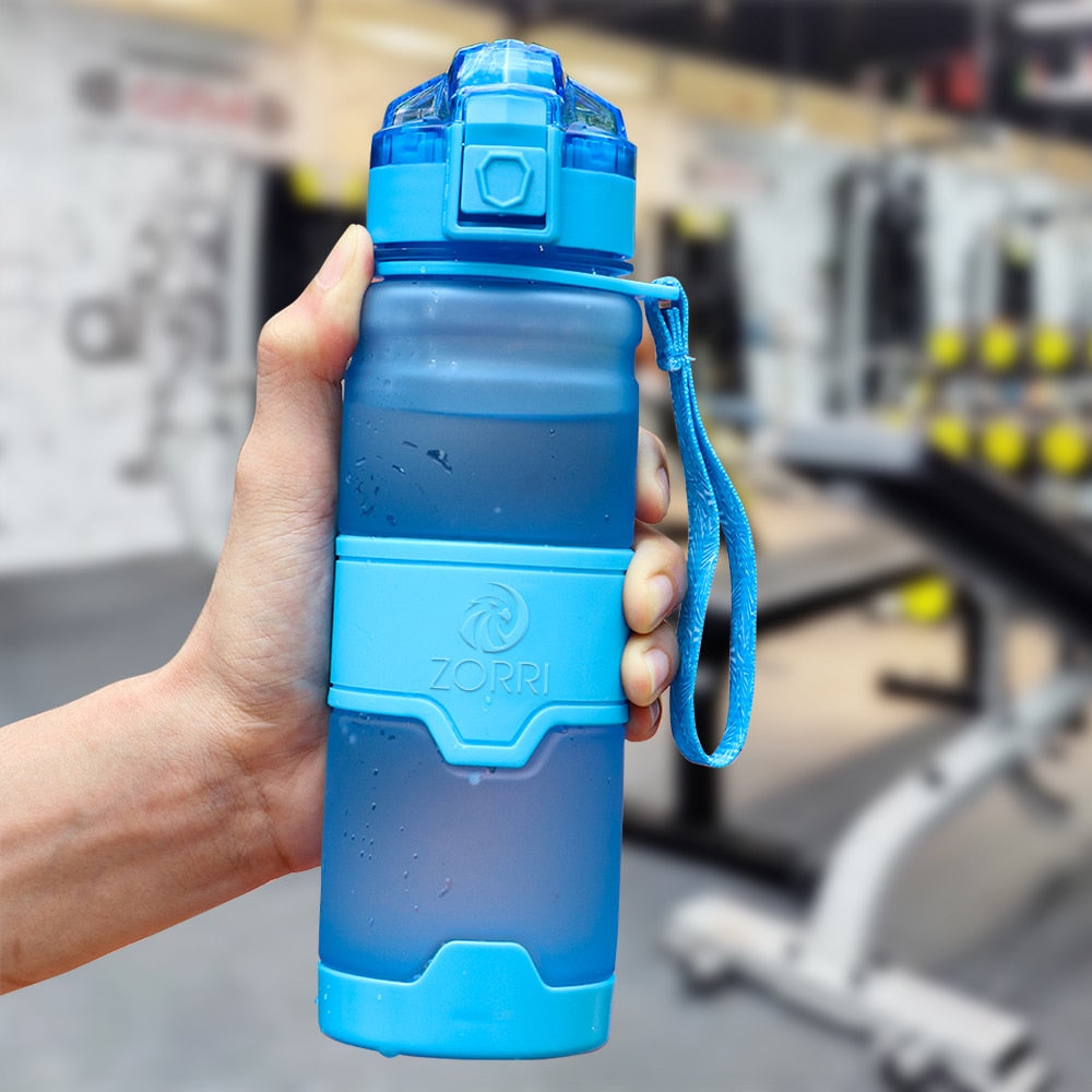 ZORRI Sports Water Bottle Protein Shaker Bpa Free Eco-Friendly Portable Gym Hiking Drinkware