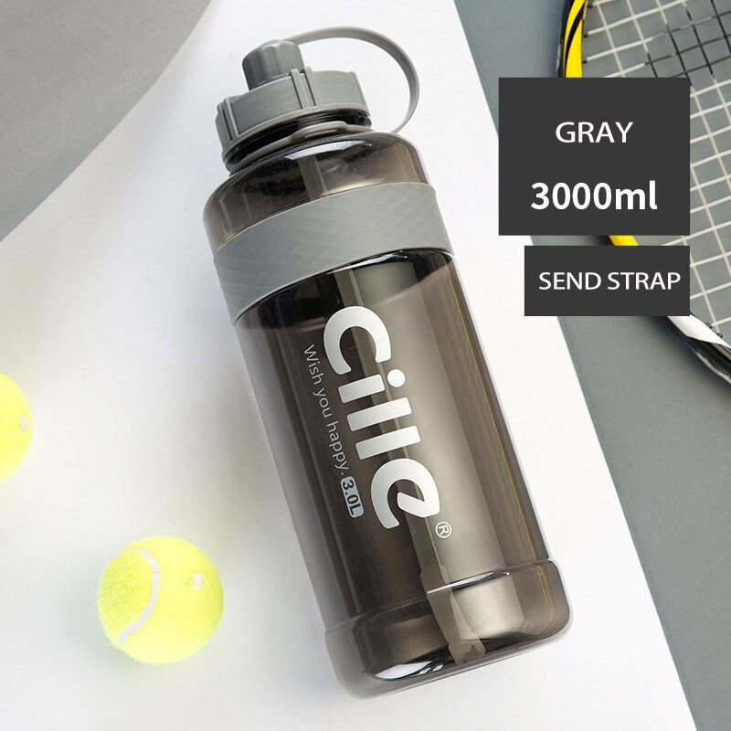 1L 2L 3L Large Capacity Sports Water Bottles Portable Plastic Outdoor Camping PicniC