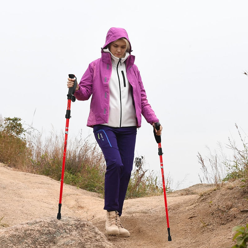 Wolf Ultraligt Foldable Walking Sticks Camping Hiking Folding Trekking Poles