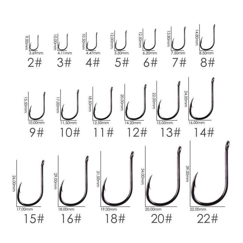 Circle Carp Eyed Fishing Hook Size 2-22# Ring eye Japan Fishhooks Fishing Hooks Single