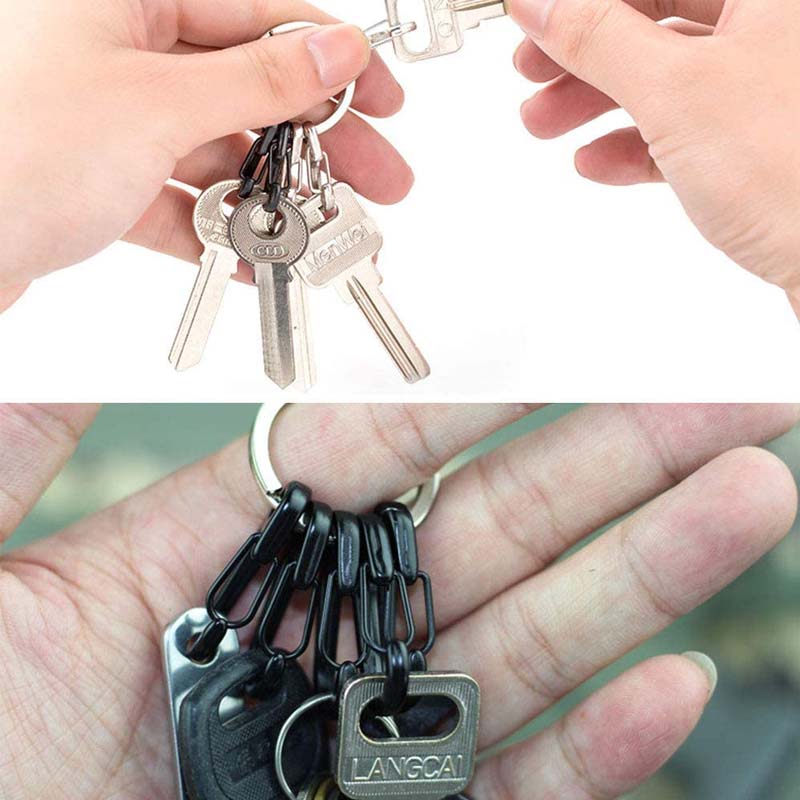 5Pcs/Lot Mini Carabiner Clips Tiny Alloy Spring Snap Hook Keychain Clasps EDC Small Hanging