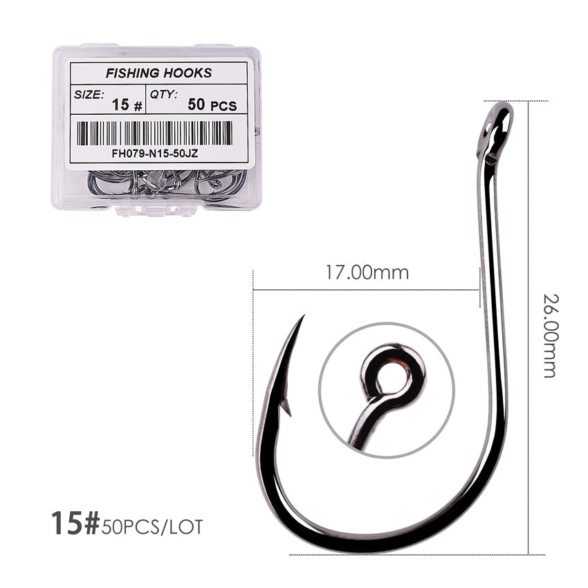 Circle Carp Eyed Fishing Hook Size 2-22# Ring eye Japan Fishhooks Fishing Hooks Single