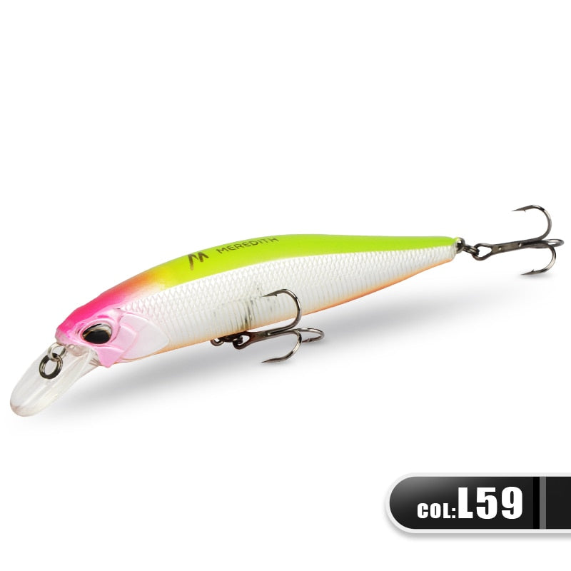 JERK MINNOW 100F 14g  Floating Wobbler Fishing Lure 24Color Minnow Lure Hard Bait