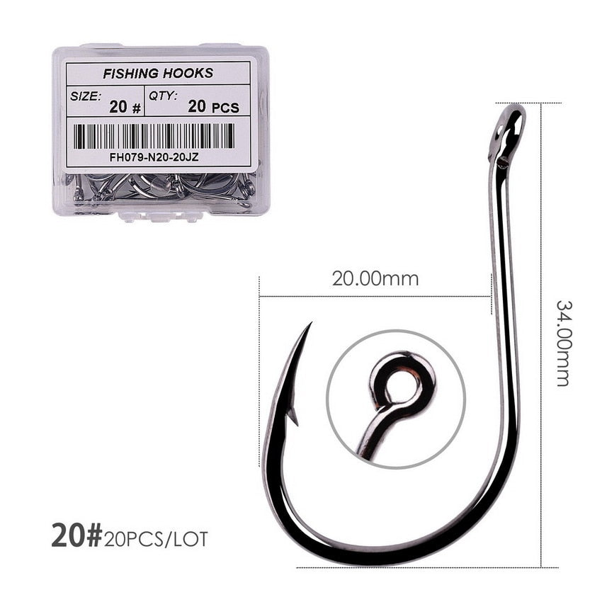 Circle Carp Eyed Fishing Hook Size 2-22# Ring eye Japan Fishhooks Fishing Hooks Single