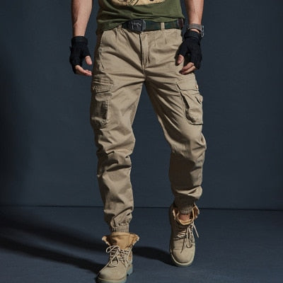 Military Tactical Pants Mens Joggers Camouflage Cargo Casual Pants Male 100% Cotton