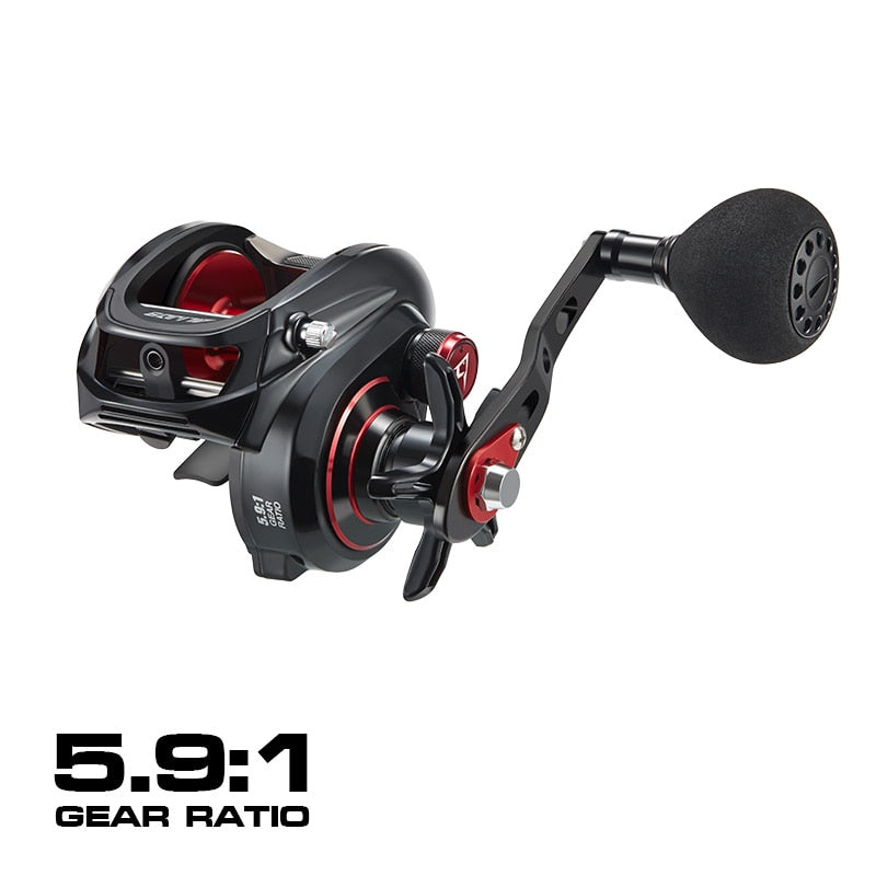 Profile Baitcasting Reel 15KG Max Drag 8+1 Bearings Aluminum Frame Freshwater Saltwater