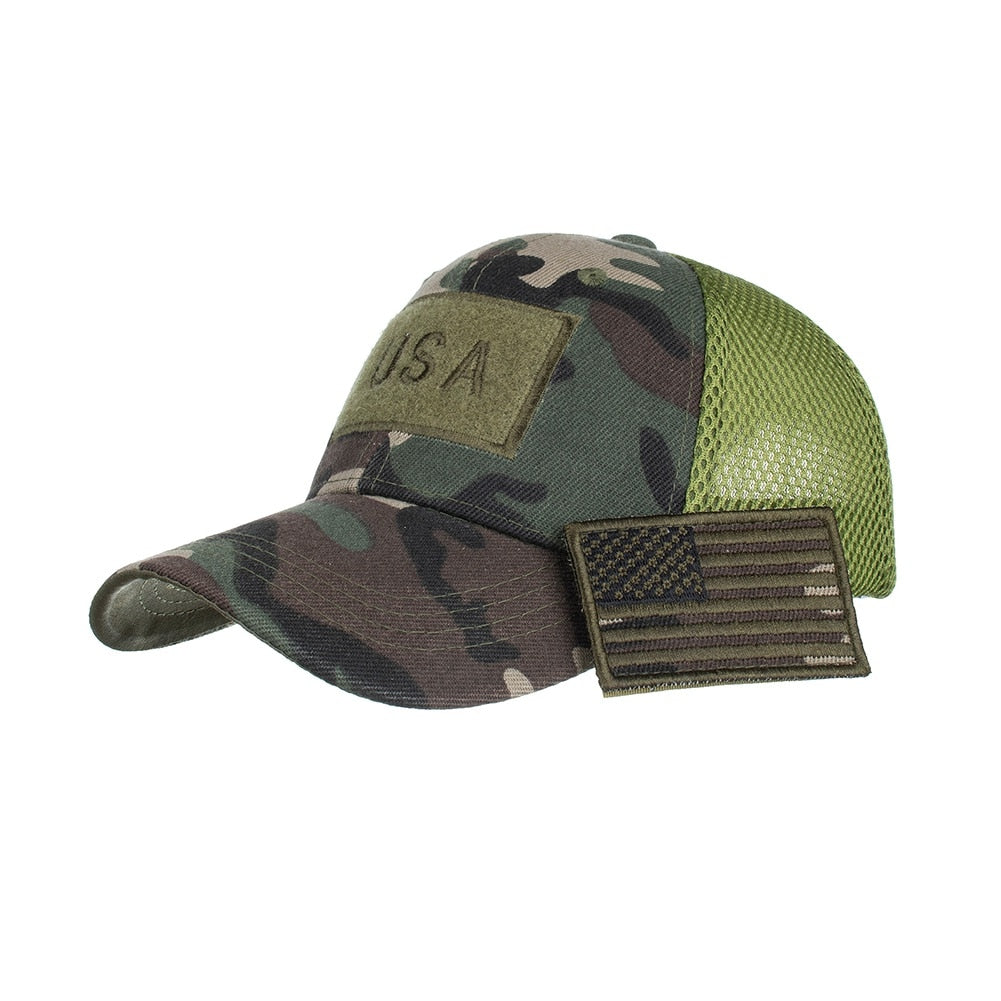 Baseball Caps Men Summer Mesh Military Army Caps Hiking Hunting Cap Hats