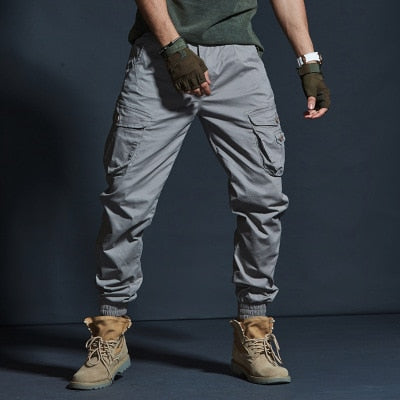 Military Tactical Pants Mens Joggers Camouflage Cargo Casual Pants Male 100% Cotton