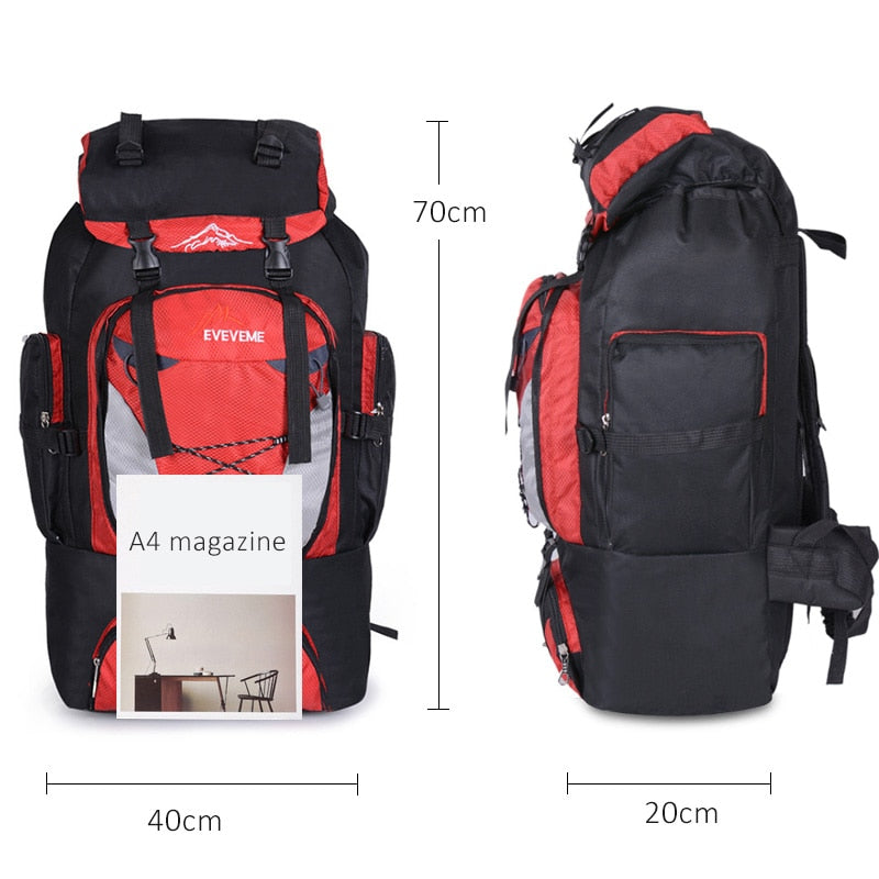 80L Big Hiking Mountaineering Backpack Climbing Hiking Backpack Camping Equipment