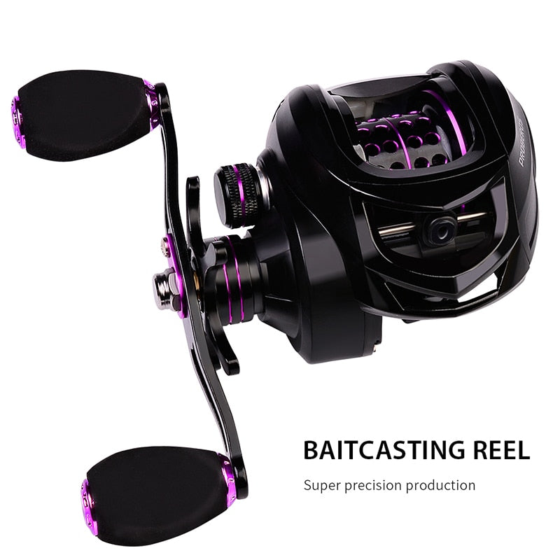 PROBEROS Fishing Reel High Speed Ultralight Baitcasting Metal Spool Bait Casting 12 Magnetic