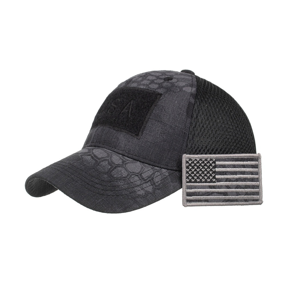 Baseball Caps Men Summer Mesh Military Army Caps Hiking Hunting Cap Hats