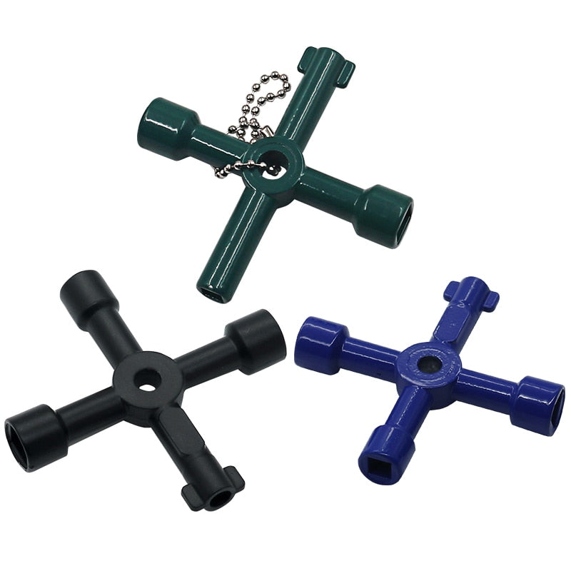 Multifunction 4 Ways Universal Triangle Wrench Key Plumber Keys Triangle For Gas