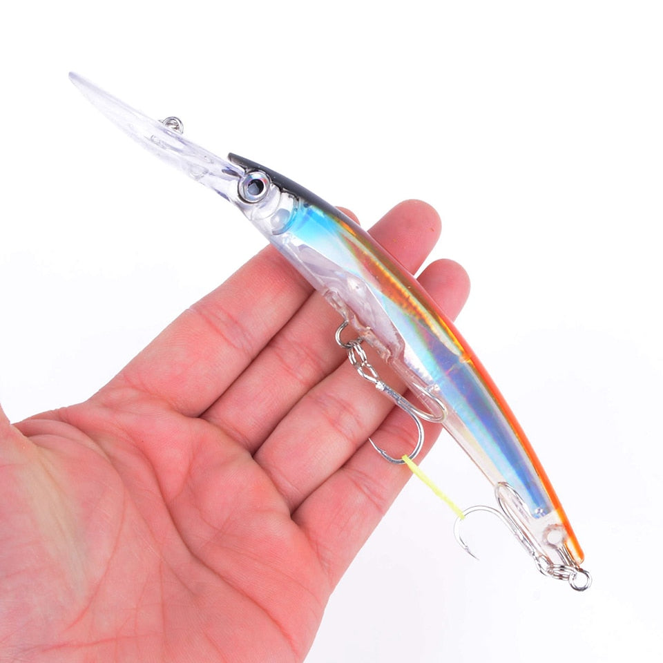 Wobbler Fishing Lure Big Crankbait Minnow Peche Bass Trolling Artificial Bait Pike Carp