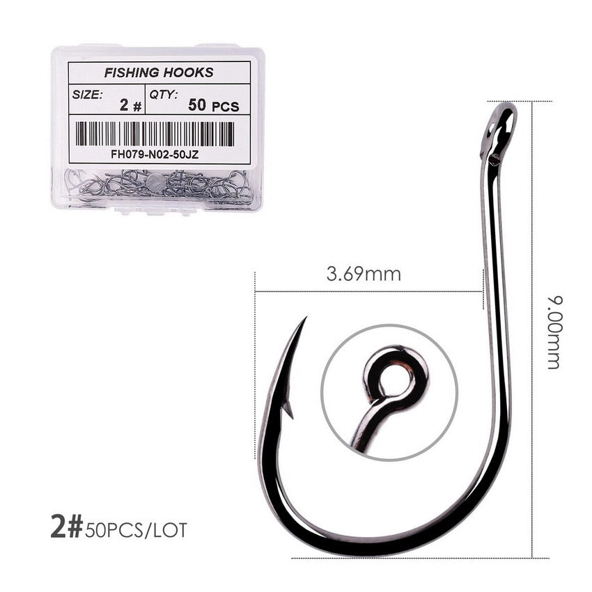 Circle Carp Eyed Fishing Hook Size 2-22# Ring eye Japan Fishhooks Fishing Hooks Single