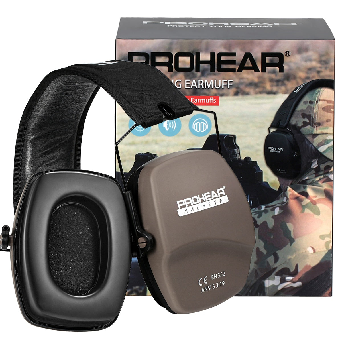 ZOHAN Noise Reduction Safety EarMuffs NRR 26dB Shooters Hearing Protection Earmuffs