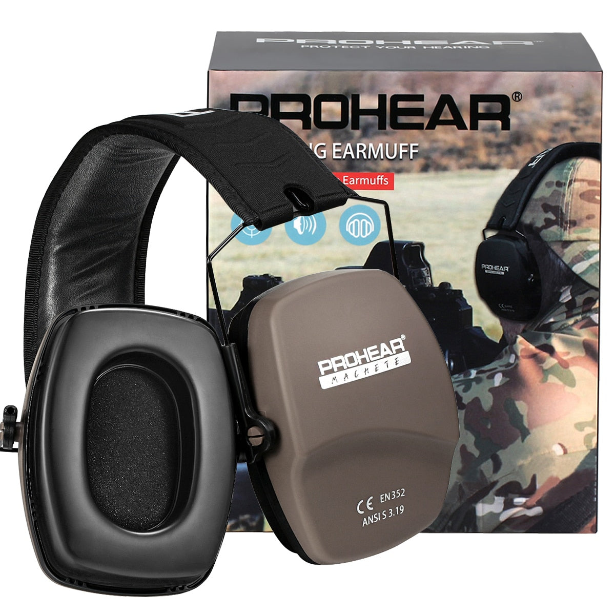 Noise Reduction Safety EarMuffs NRR 26dB Shooters Hearing Protection Products ZOHAN