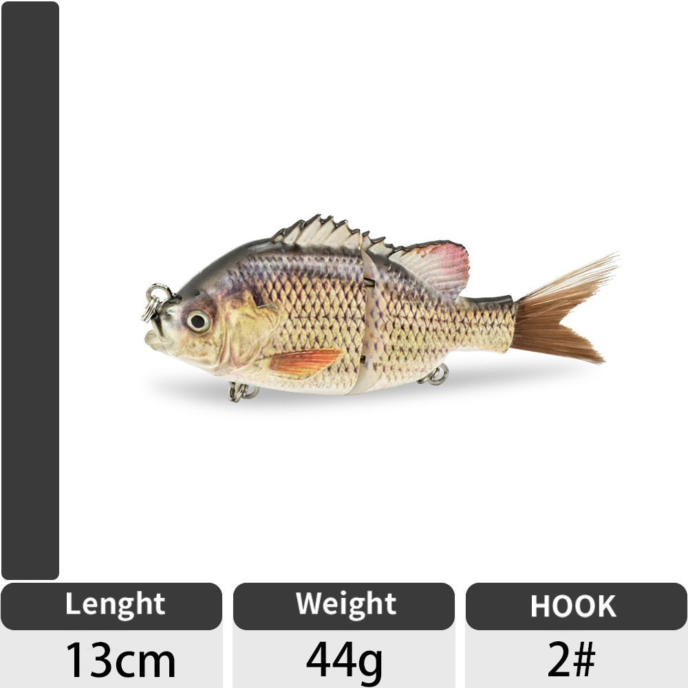 ODS 150mm 58g Fishing Lure Jointed Lures Hard Bait Sinking Lure Swimbait brush Tail bass lure