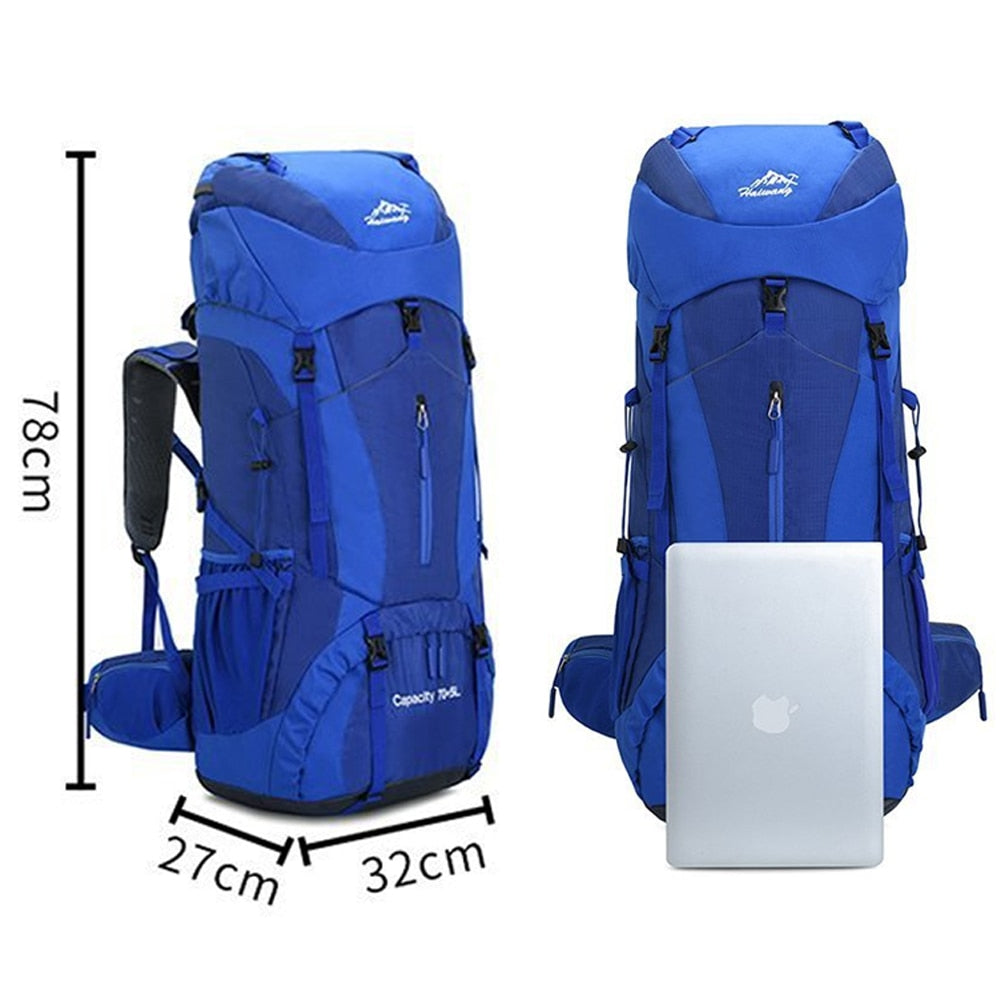 75L Camping Hiking Backpack Climbing Traveling Sightseeing Bags Outdoor Camping