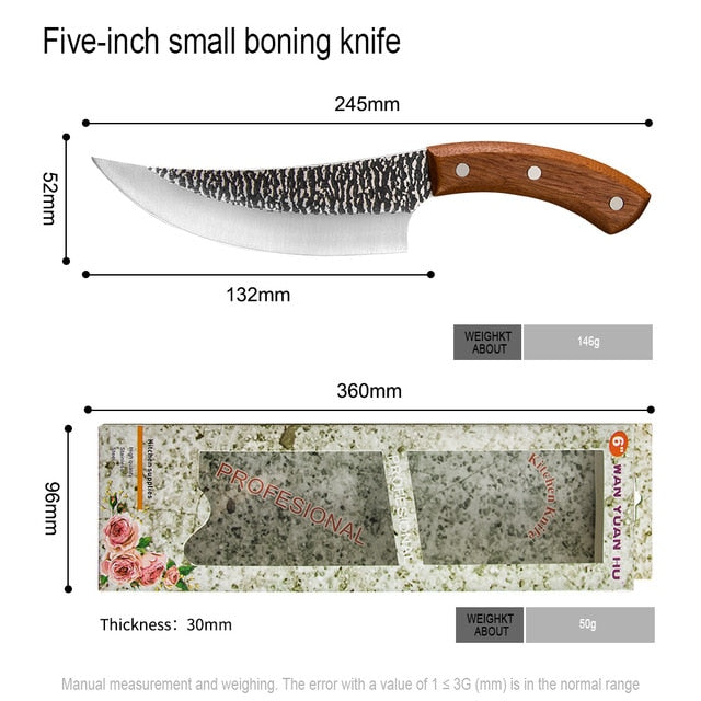 5&quot; 6&quot; 7&quot; Chef Knife Forged Outdoor Hunting Knife Stainless Steel