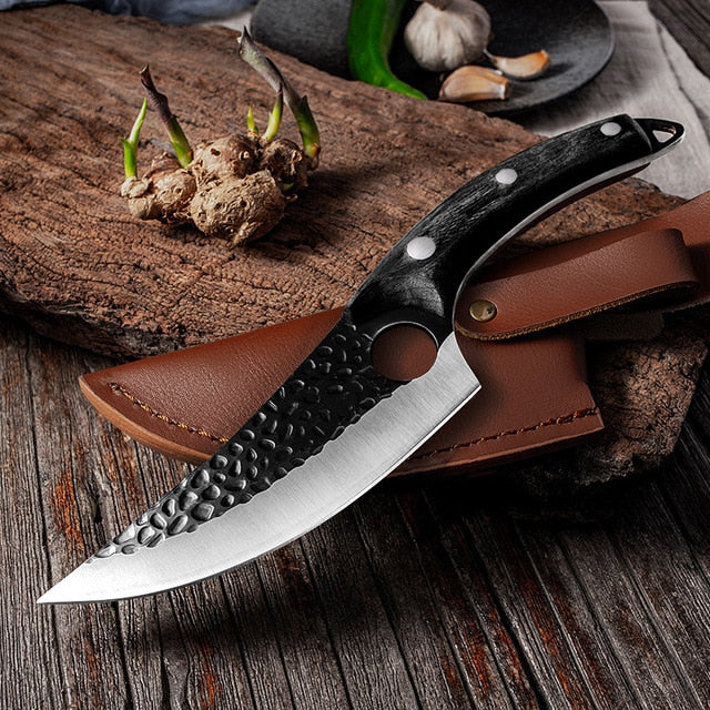 Chef 5.5&quot; Meat Cleaver Hunting Knife Handmade Forged Boning Knife