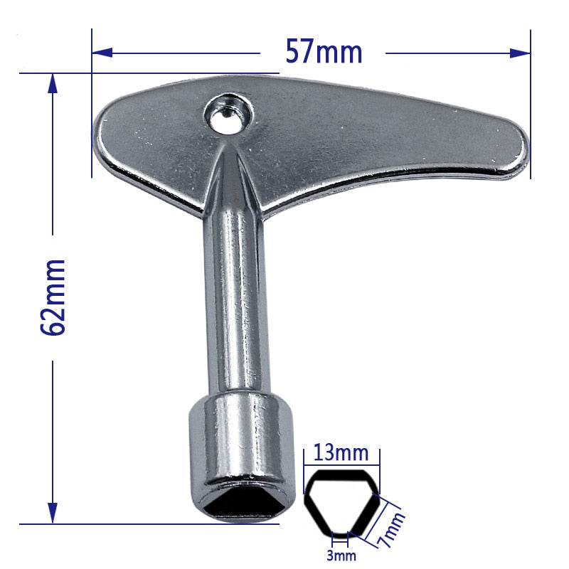 Multifunction 4 Ways Universal Triangle Wrench Key Plumber Keys Triangle For Gas