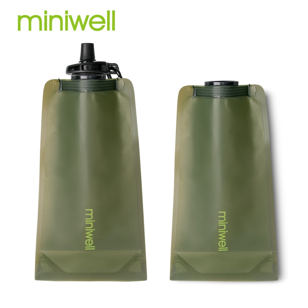 Hiking Portable Water Purification with bag Filtered Water On The Go