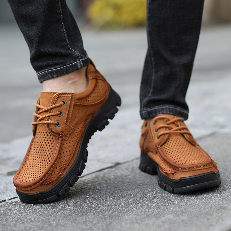 2020 Newly Men&#39;s Summer Loafers Shoes Genuine Leather Causal Men Shoes Outdoor