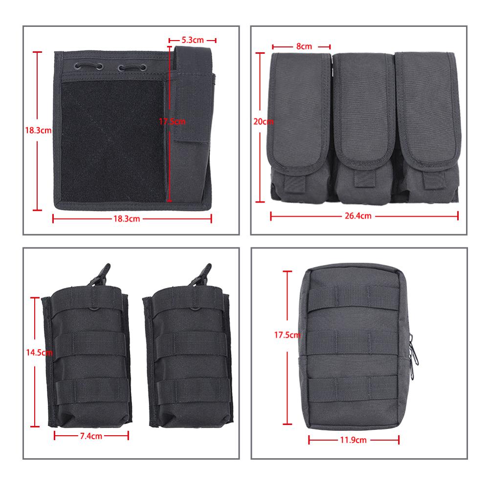 MGFLASHFORCE Molle Airsoft Vest Tactical Vest Plate Carrier Swat Fishing Hunting