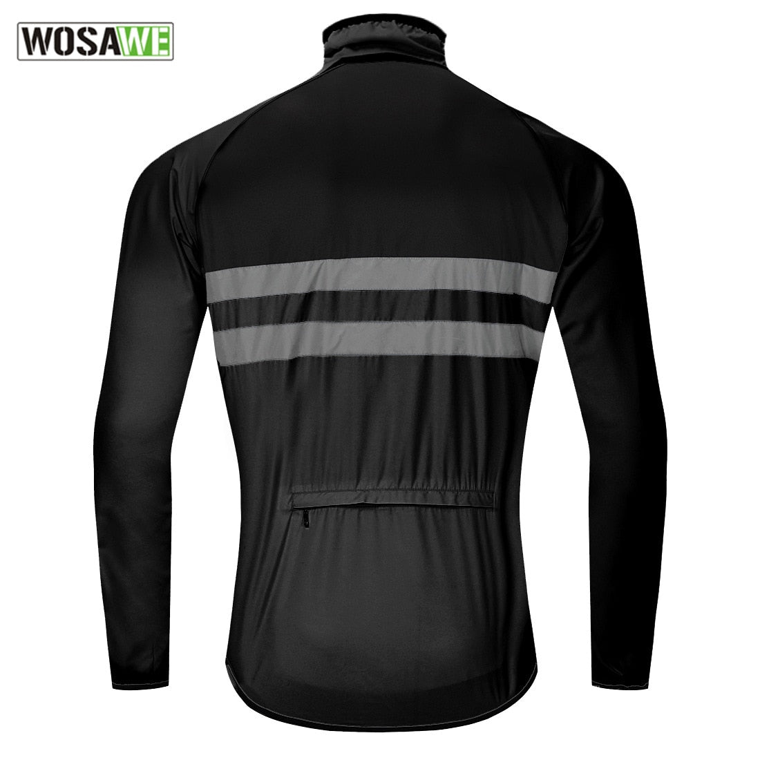 WOSAWE Ultralight Reflective Men's Cycling Long Jacket Waterproof Windproof