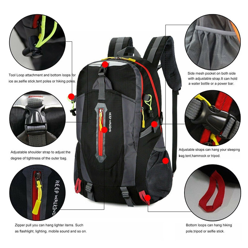 Hiking 40L Hiking Backpacks Climbing Bags Man Sports Travel Camping Cycling Backpack