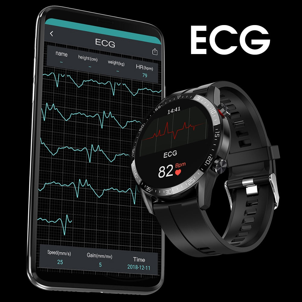 L13 Smart Watch Men IP68 Waterproof ECG PPG Bluetooth Call Blood Pressure Heart Rate