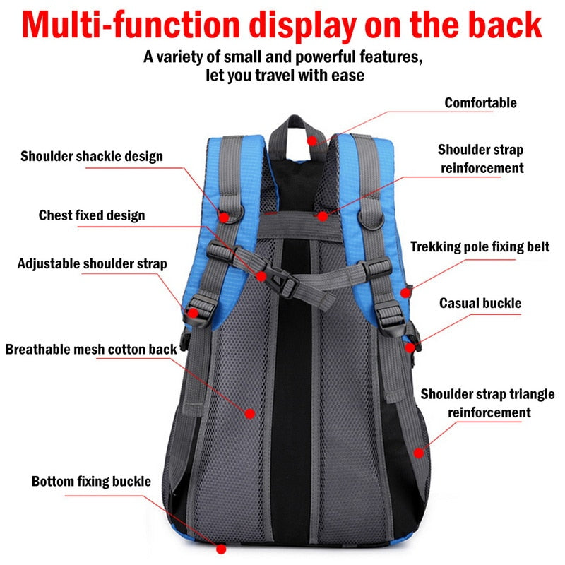 Hiking 40L Hiking Backpacks Climbing Bags Man Sports Travel Camping Cycling Backpack