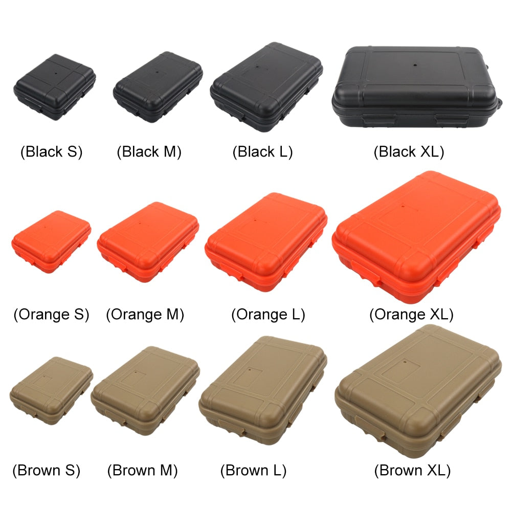 Outdoor Waterproof Survival Sealed Box Dustproof Shockproof Plastic EDC Tools Storage