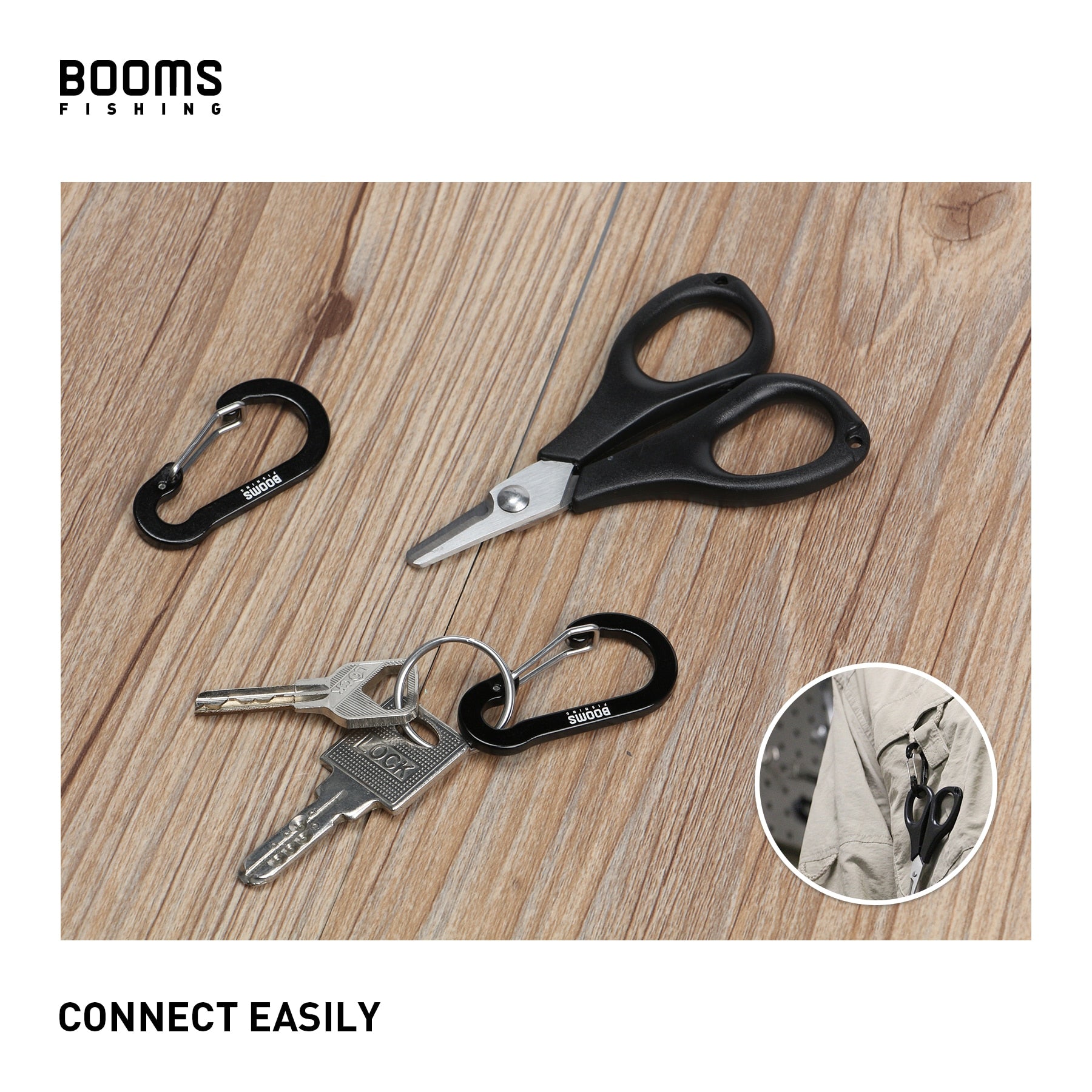 Steel Small Carabiner Clips Outdoor Camping  Multi Tool  Fishing Acessories 6pcs