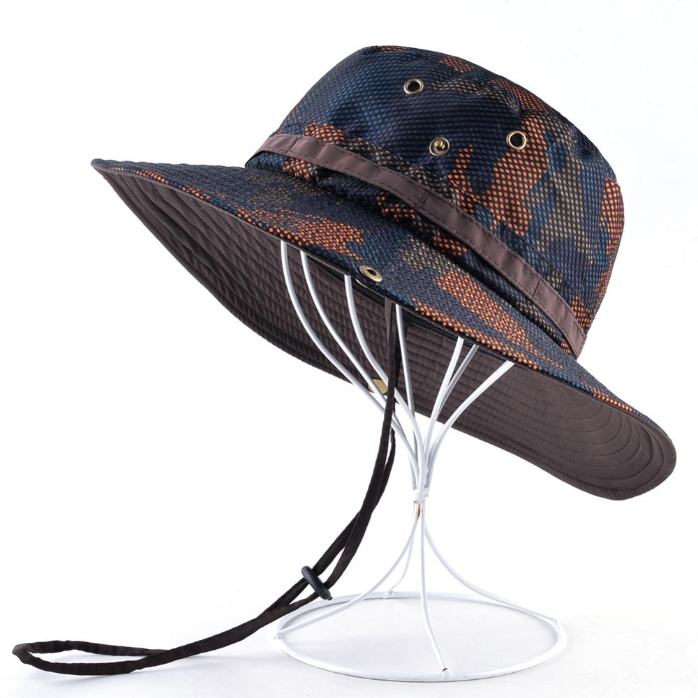 Solid color sun hats for men Outdoor Fishing cap Wide Brim Anti-UV beach caps women