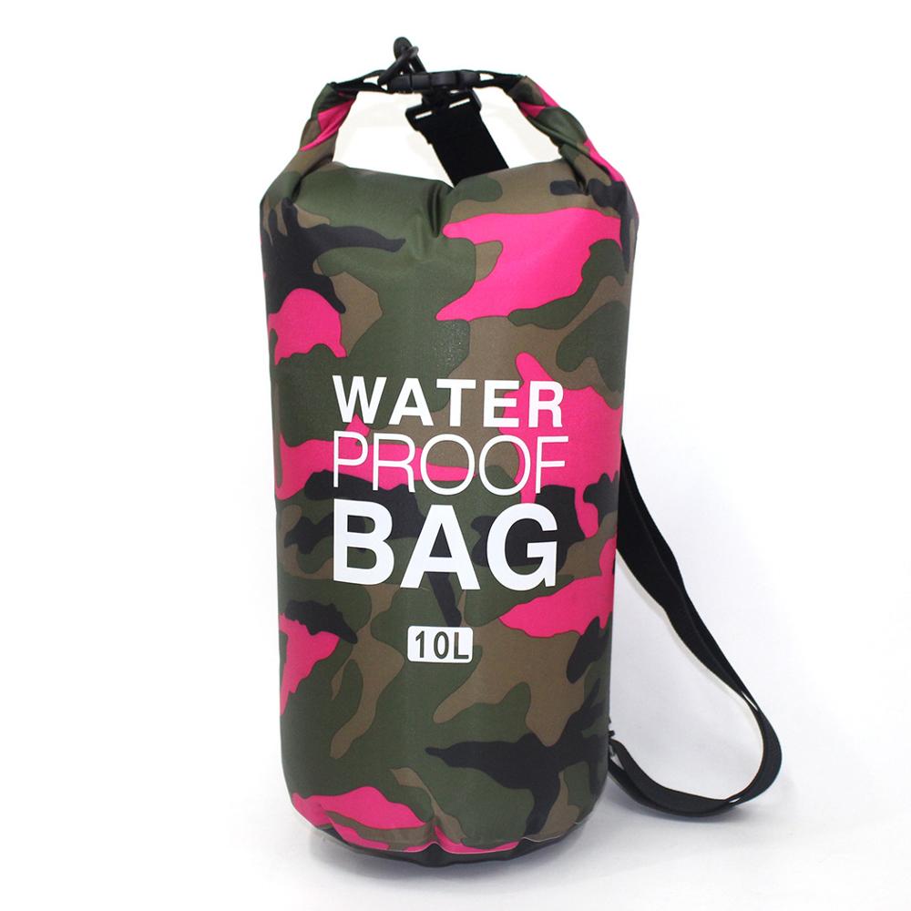 2/5/10/15L Outdoor Camouflage Waterproof Portable Rafting Diving Dry Bag Sack