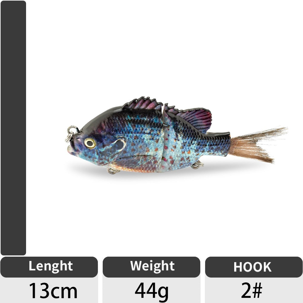 ODS 150mm 58g Fishing Lure Jointed Lures Hard Bait Sinking Lure Swimbait brush Tail bass lure