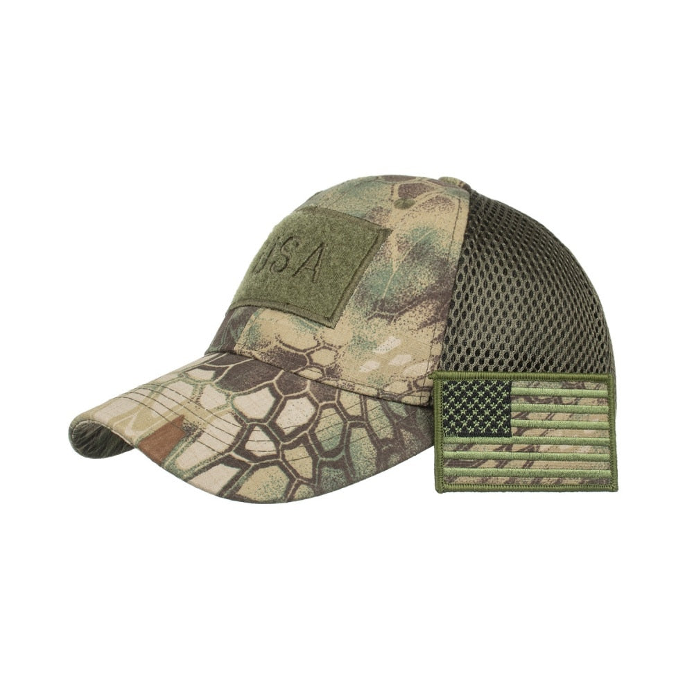 Camouflage Baseball Caps Men Summer Mesh Military Army Caps Hiking Hunting Cap