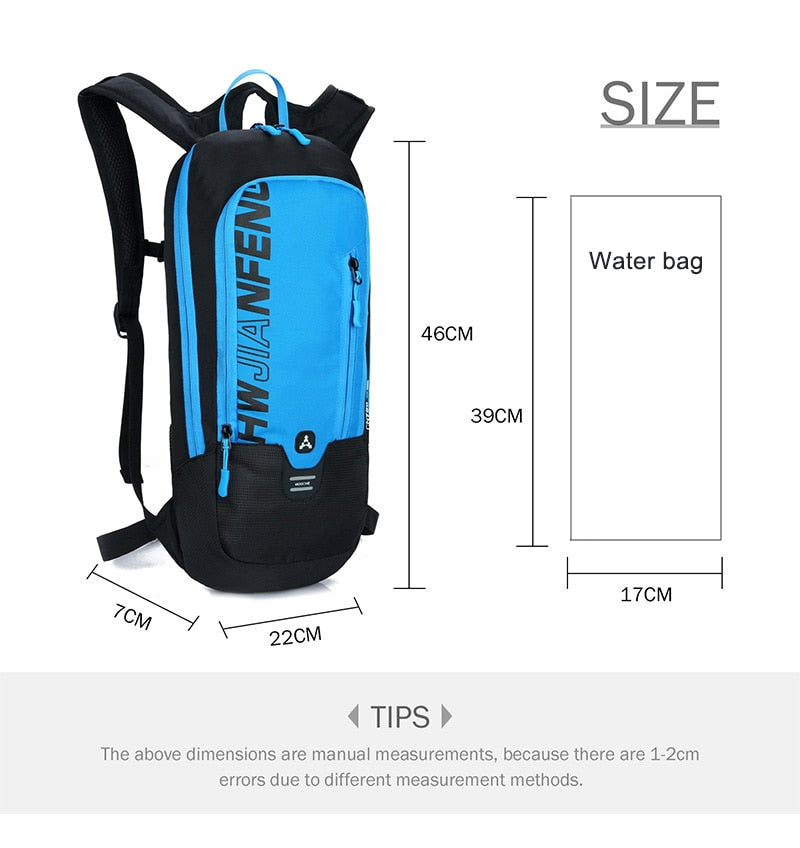 Bike Backpack Nylon Cycling Hiking Camping Hydration Backpack Bike Equipment 10L