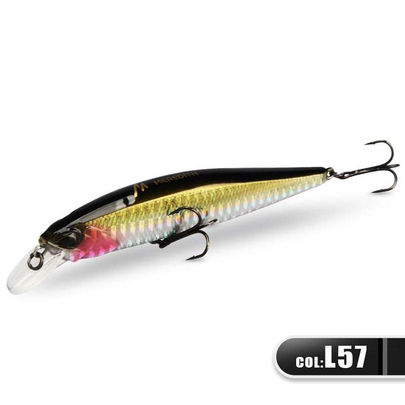 JERK MINNOW 100F 14g  Floating Wobbler Fishing Lure 24Color Minnow Lure Hard Bait