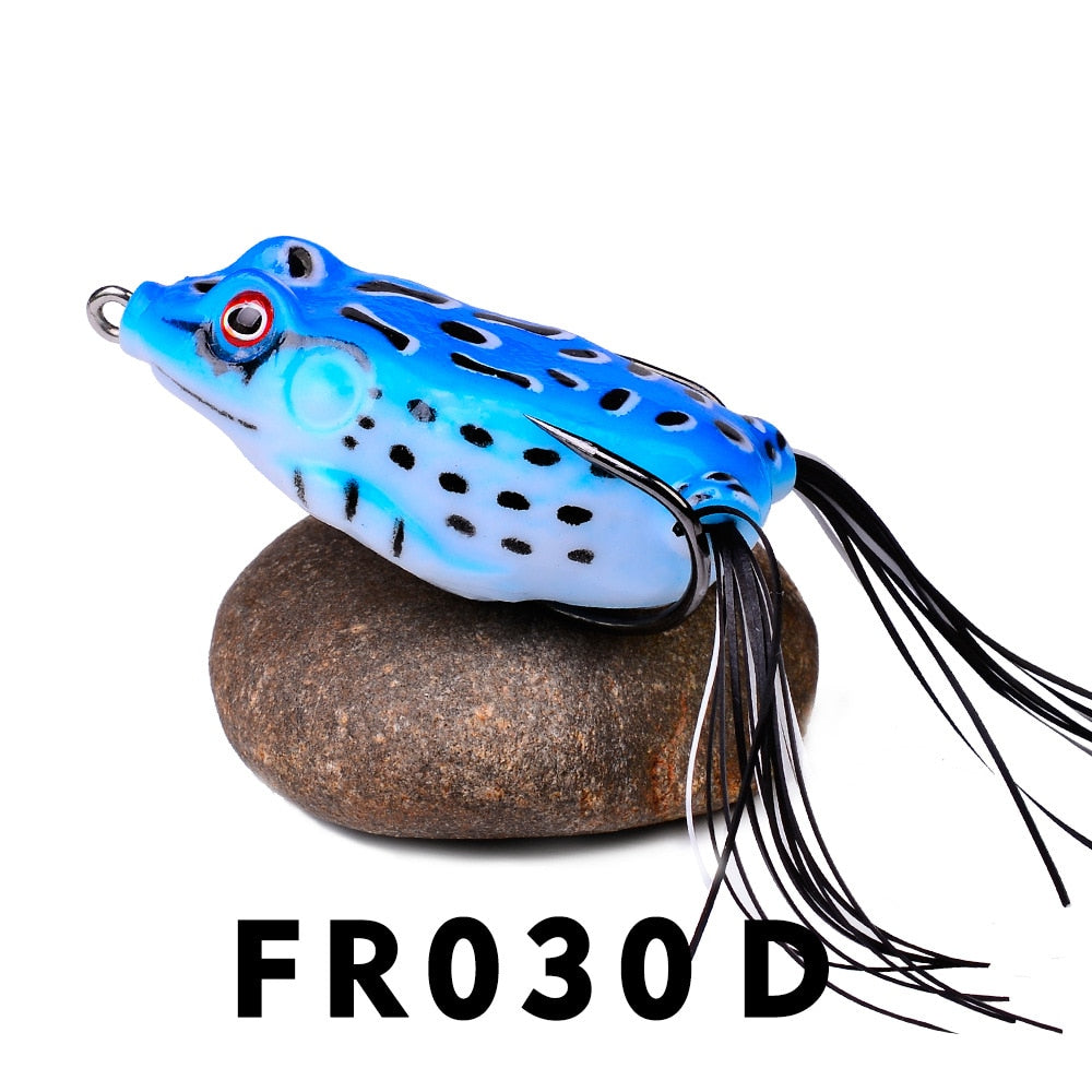 Plastic Fishing Lure with Fishing Hooks Topwater Ray Frog Artificial 3D Eyes