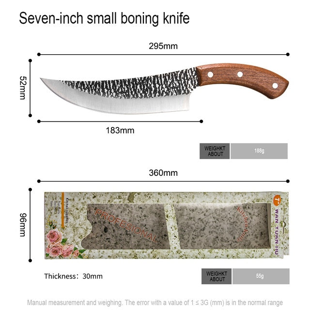 5&quot; 6&quot; 7&quot; Chef Knife Forged Outdoor Hunting Knife Stainless Steel