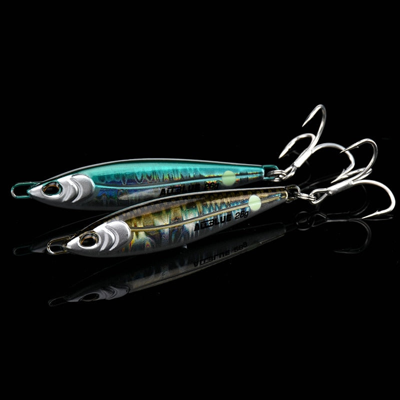 ALLBLUE LEVIN Metal Jig Spoon Artificial Bait Cast Jigging Fishing Lure Super Hard Fish