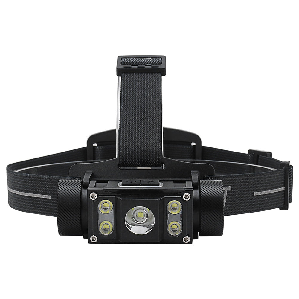 Powerful LED Headlamp 6000LM Headlight TYPE-C Rechargeable 21700 Battery Head