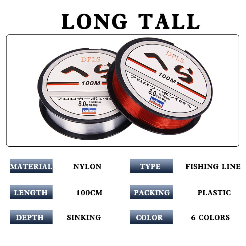 Quality100M Nylon Fishing Line Super Strong Japan Monofilament Fishing Line Bass Accessories