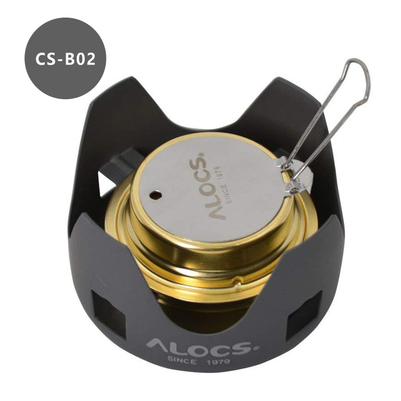 Compact Mini Spirit Burner Alcohol Stove with Stand for Outdoor Backpacking Hiking Camping